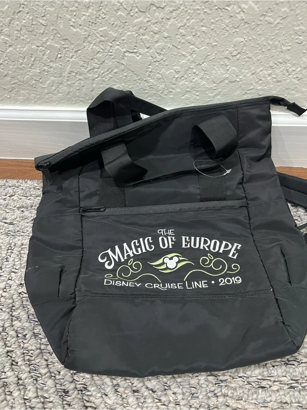 Disney The Magic of Europe' Black Backpack Tote